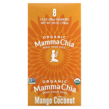 Mamma Chia, Bio-Chia Squeeze, Vitalitäts-Snack, Mango-Kokosnuss, 8 Squeezes, je 3,5 oz (99 g)