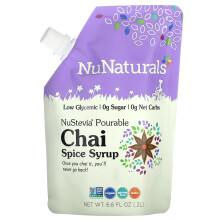 NuNaturals, Sirop de Chai Épice NuStevia Versable, 6,6 fl oz (0,2 l)