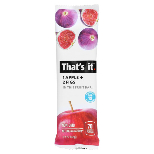 That's It, Fruit Bar, Apple + Figs, 12  Bars, 1.2 oz (35 g) Each 1