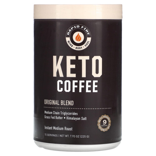 RAPIDFIRE, Keto Coffee, Original Blend, Instant, Medium Roast, 7.93 oz (225 g)