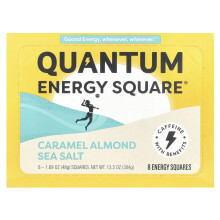 Quantum Energy Square, Karamell-Mandel-Meersalz, 8 Riegel, je 1,69 oz (48 g)