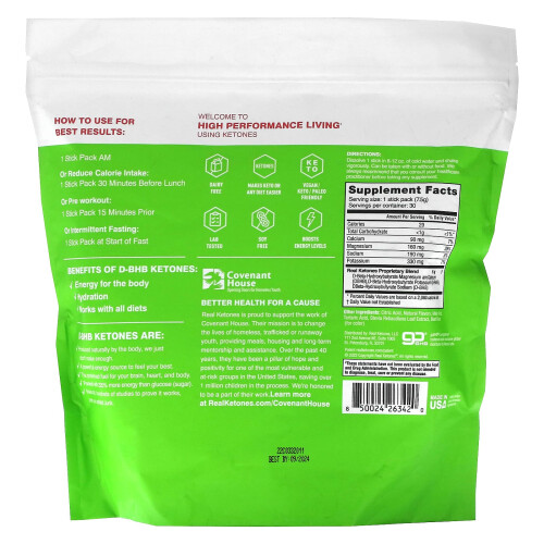 Real Ketones, Shift, Pastèque, 30 Sachets de Mélange pour Boisson, 0,26 oz (7,5 g) Chacun 1