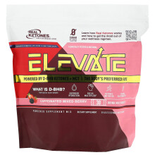 Real Ketones, Elevate, Koffeinierte Mischbeere, 30 Getränkepulverbeutel, je 0,43 Unzen (12,2 g)