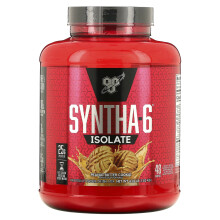 BSN, Syntha-6 Isolate, Mélange de Poudre de Protéine à Boire, Biscuit au Beurre de Cacahuète, 4.02 lb (1.82 kg)