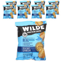 Wilde Brands, Chips Protéinées, Sel de Mer et Vinaigre, 8 Sachets, 1,34 oz (38 g) Chacun