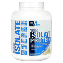 EVLution Nutrition, 100 % Isolat Protein, Vanilleeis, 5 Pfund (2,268 kg)