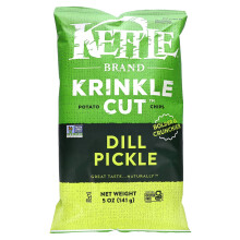 Kettle Foods, Kartoffelchips Krinkle Cut, Dill Gurke, 5 oz (141 g)