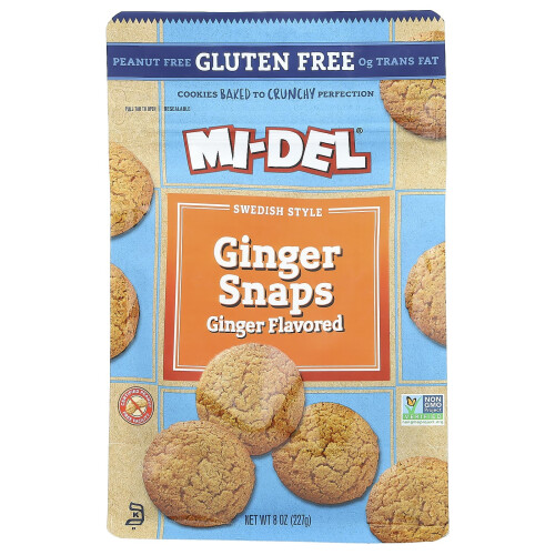 Mi-Del Biscuits, Biscuits Gingembre Style Suédois, Gingembre, 8 oz (227 g)