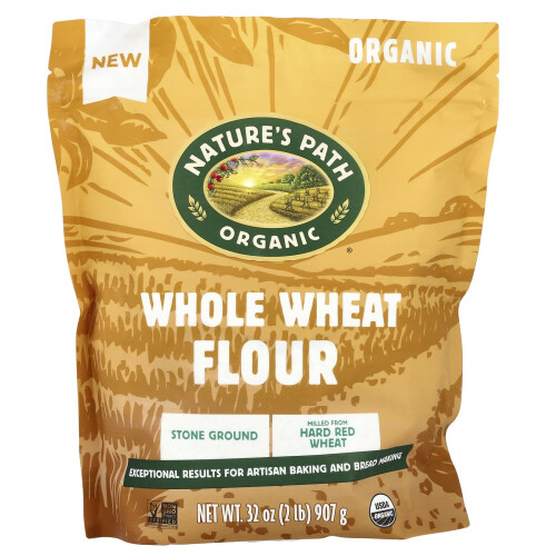 Nature's Path, Bio-Vollkorn-Weizenmehl, Stein gemahlen, 2 lbs (907 g)