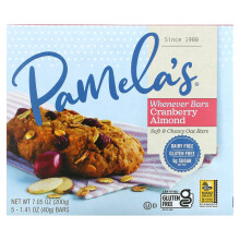 Pamela's Products, Whenever Haferriegel, Cranberry-Mandel, 5 Riegel, je 1,41 oz (40 g)