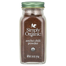 Simply Organic, Ancho-Chilipulver, 2,85 oz (81 g)
