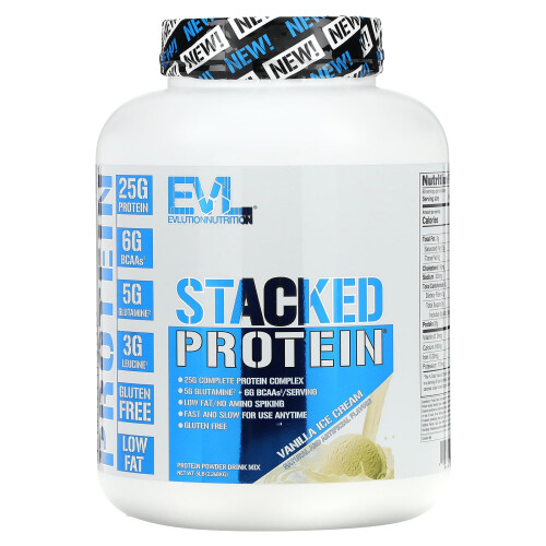 EVLution Nutrition, Stacked Protein, Vanilleeis, 5 Pfund (2,268 kg)