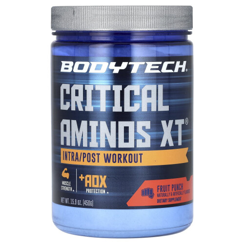 BodyTech, Critical Aminos XT, Intra-/Post-Workout, Fruchtpunsch, 15,9 oz (450 g)