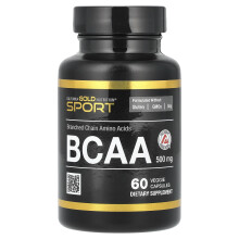 California Gold Nutrition, BCAA, AjiPure Acides Aminés à Chaîne Ramifiée, 500 mg, 60 Gélules Végétales