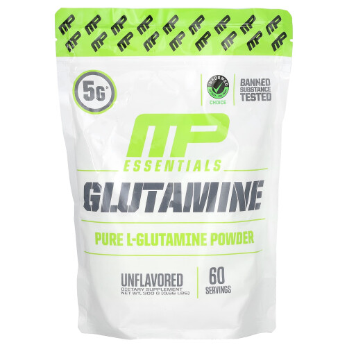 MusclePharm, Essentials, Glutamin, Geschmacksneutral, 0,66 Pfund (300 g)