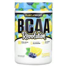 MuscleSport, BCAA, Révolution, Myrtille Limonade, 15,9 oz (450 g)