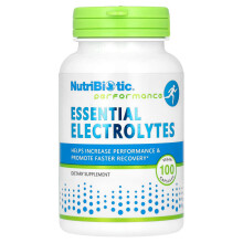 NutriBiotic, Performance, Électrolytes Essentiels, 100 Gélules Végétaliennes
