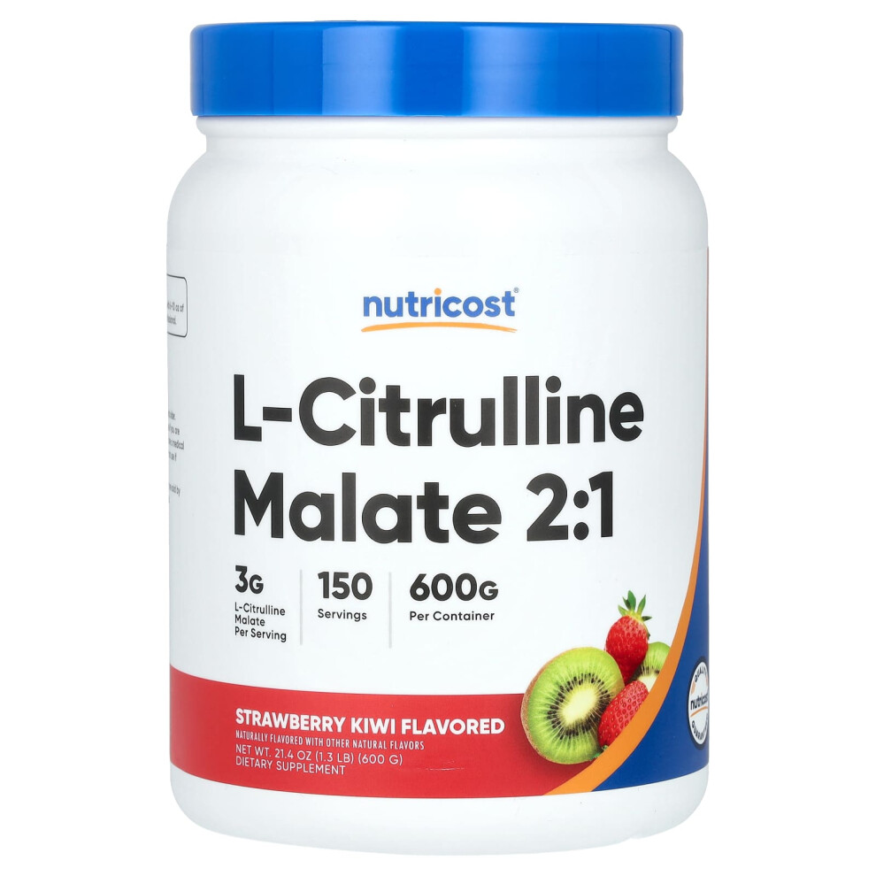 Nutricost , L-Citrulline Malate 2:1, Strawberry Kiwi, 21.4 Oz (600 G)