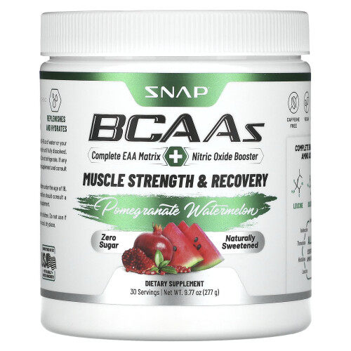 Snap Supplements, BCAA, Grenade Pastèque, 9,77 oz (277 g)