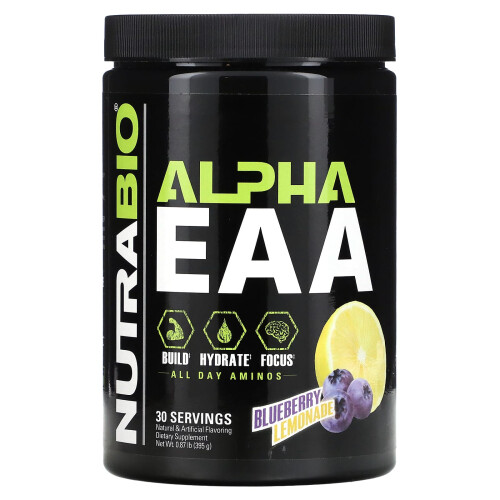 NutraBio, Alpha EAA, Citronnade Myrtille, 0,87 lb (395 g)