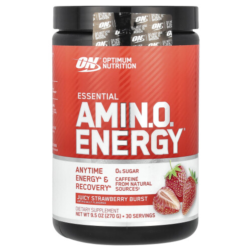 Optimum Nutrition Optimum Nutrition, Essential Amino.O. Energy, Saftiger Erdbeerausbruch, 9,5 oz (270 g)