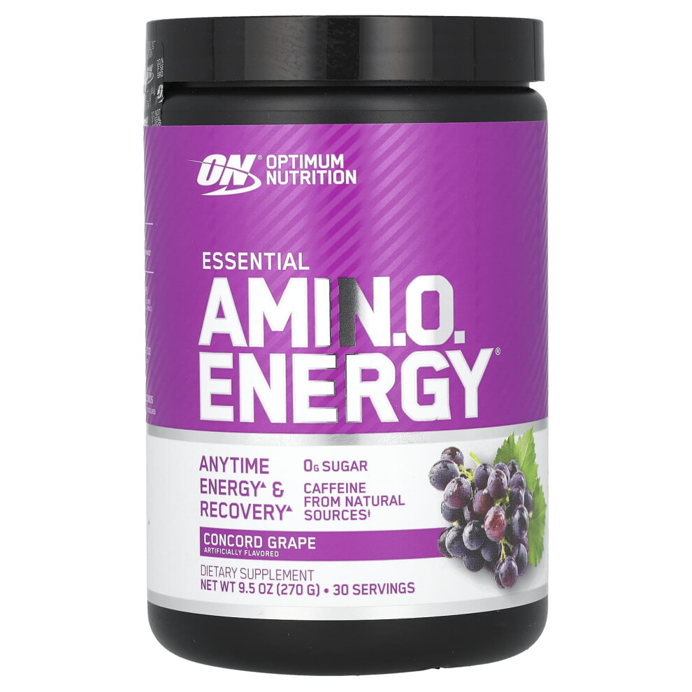 Optimum Nutrition , Essential Amin.o. Energy, Concord Grape, 9.5 Oz (270 G)