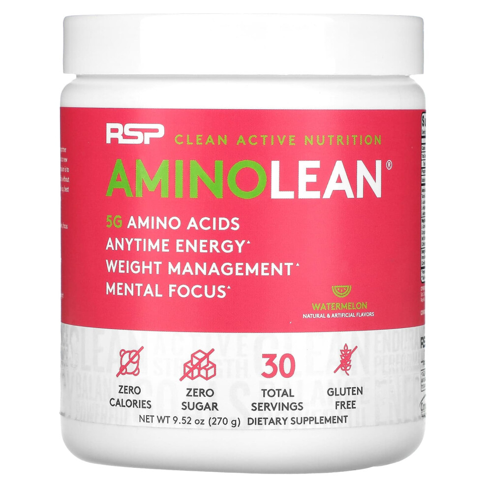 Rsp Nutrition , Aminolean, Watermelon, 9.52 Oz (270 G)