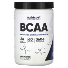Nutricost, Performance, BCAA, Non Aromatisé, 12,9 oz (360 g)