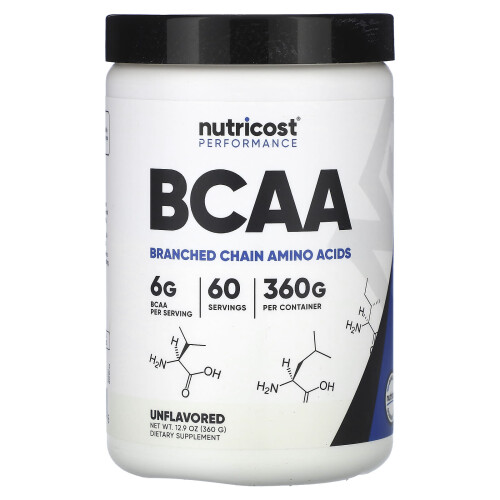 Nutricost, Performance, BCAA, Non Aromatisé, 12,9 oz (360 g)