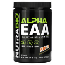 NutraBio, Alpha EAA, Thé à la Pêche, 0,91 lb (413 g)