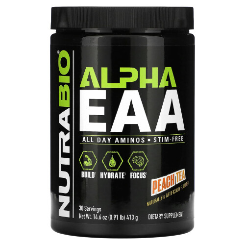 NutraBio, Alpha EAA, Pfirsich-Tee, 0,91 lb (413 g)