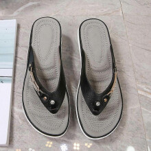 (37,Black)Women's Soft Cushion Flip Flops Thong Sandals Slippers Casual Orthotics Sandals