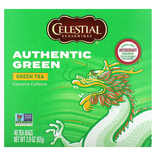 Celestial Seasonings, Authentischer Grüner Tee, 40 Teebeutel, 2,9 oz (82 g)