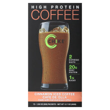 Chike Nutrition, Café Glacé à Haute Teneur en Protéines, Cannelle, 12 Sachets, 1,06 oz (30 g) Chacun