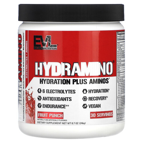 EVLution Nutrition, HydrAmino, Fruit Punch, 8,7 oz (246 g)