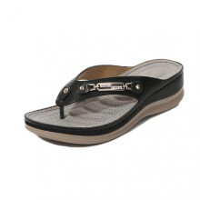 (43,Black)Women's Soft Cushion Flip Flops Thong Sandals Slippers Casual Orthotics Sandals