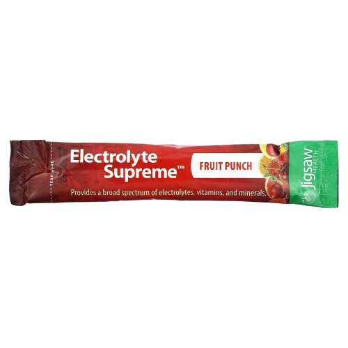 Jigsaw Health Jigsaw Health, Electrolyte Supreme, Fruit Punch, 60 Packets, 5.6 g Each 2