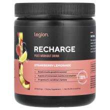 Legion Athletics, Recharge, Boisson Post-Entraînement, Limonade à la Fraise, 0,6 lbs (276 g)