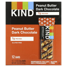 KIND Bars, Protein-Riegel, Erdnussbutter Zartbitterschokolade, 12 Riegel, je 1,4 Unzen (40 g)