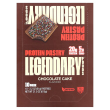 Legendary Foods, Protein-Pastry, Schokoladenkuchen, 10er Pack, je 2,2 Unzen (61 g)