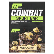 MusclePharm, Combat Sport Riegel, Chocolate Chip Cookie Dough, 12 Riegel, je 2,01 oz (57 g)