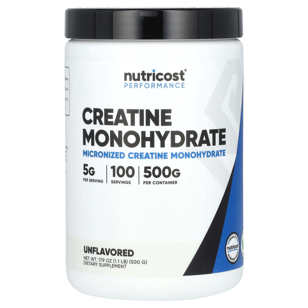 Nutricost , Performance, Creatine Monohydrate, Unflavored 1.1 Lb (500 G)