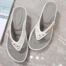 (42,White)Women's Soft Cushion Flip Flops Thong Sandals Slippers Casual Orthotics Sandals