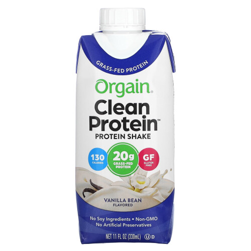 Orgain, Clean Protein Shake, Vanilla Bean, 4 Pack, 11 fl oz (330 ml) Each 2