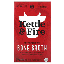 Kettle & Fire, Bouillon d'Os, Bœuf Chipotle, 16,9 oz (479 g)