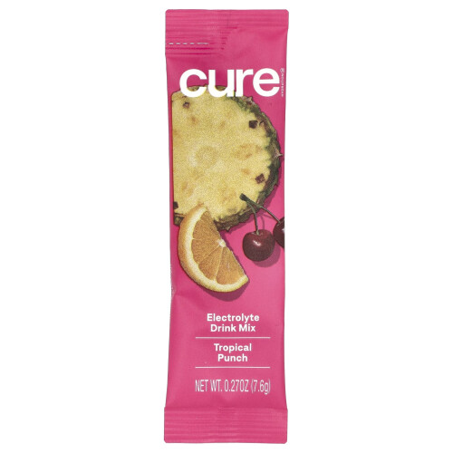 Cure Hydration, Electrolyte Drink Mix, Tropical Punch, 14 Packets, 0.27 oz (7.6 g) Each 1
