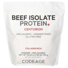 Codeage, Rindfleisch-Isolat Proteinpulver, Ungeschmackt, 1,65 lb (750 g)