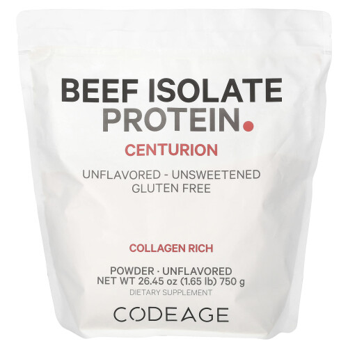 Codeage, Rindfleisch-Isolat Proteinpulver, Ungeschmackt, 1,65 lb (750 g)