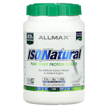 ALLMAX, IsoNatural, Reines Molkenprotein-Isolat, Ungeschmackt, 2 lb (907 g)