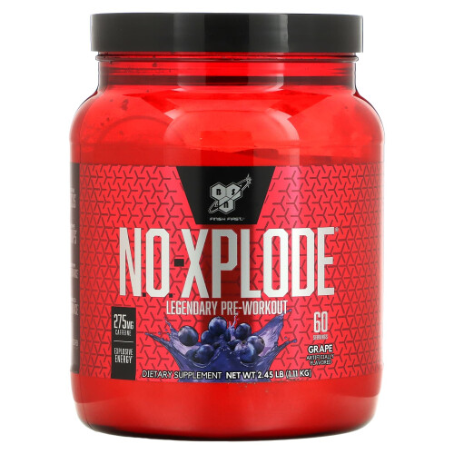 BSN BSN, N.O.-Xplode, Legendary Pre-Workout, Grape, 2,45 lbs (1,11 kg)